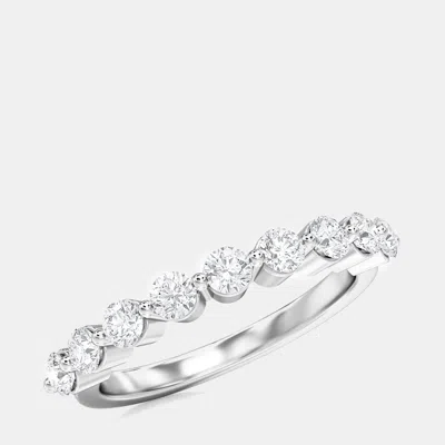 Pre-owned Made By Man 14k Round Lab Grown 9 Stones Diamond Band (0.75 Ctw)