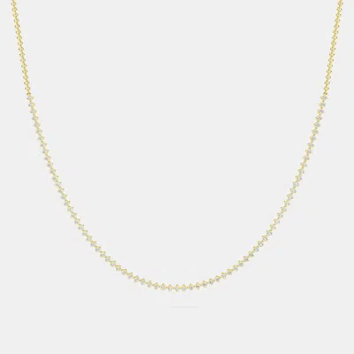 Pre-owned Made By Man 14k Round Lab Grown Diamond 16" Inch Choker Necklace (1.50 Ctw)