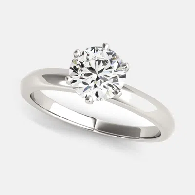 Pre-owned Made By Man 14k Round Plain Solitaire Ring (3/4 Ctw) Us 7