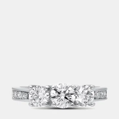 Pre-owned Made By Man 14k Round Three Stone Ring (1 1/2 Ctw) Us 7