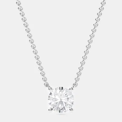 Pre-owned Made By Man 14k Solitaire Four Prong Pendant (0.80 Ctw)