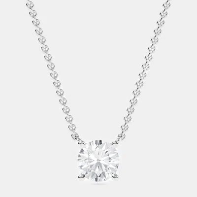 Pre-owned Made By Man 14k Solitaire Four Prong Pendant (1 Ctw)