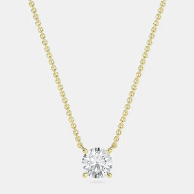 Pre-owned Made By Man 14k Solitaire Four Prong Pendant (1 Ctw)