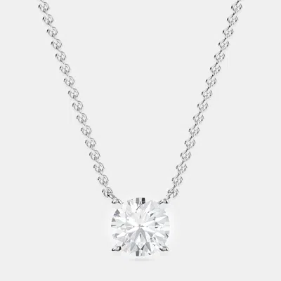 Pre-owned Made By Man 14k Solitaire Four Prong Pendant (1/2 Ctw)