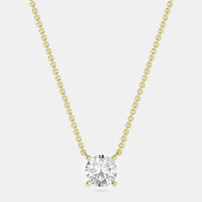 Pre-owned Made By Man 14k Solitaire Four Prong Pendant (1/2 Ctw)