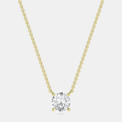 Pre-owned Made By Man 14k Solitaire Four Prong Pendant (1.25 Ctw)