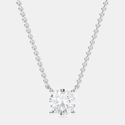 Pre-owned Made By Man 14k Solitaire Four Prong Pendant (3/4 Ctw)