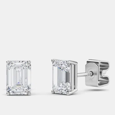 Pre-owned Made By Man 14k Solitaire Lab Grown Diamonds Earrings (1/2 Ctw)