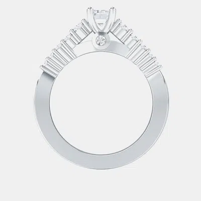 Pre-owned Made By Man 14k Solitaire With Lgd On Shank Bridal Ring Eu 48