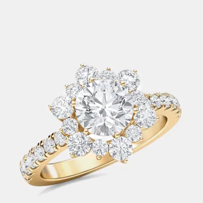 Pre-owned Made By Man 14k Starburst Halo Ring (2ctw)