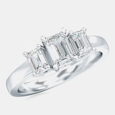 Pre-owned Made By Man 14k Three Stone Ring (1ctw) Eu 48