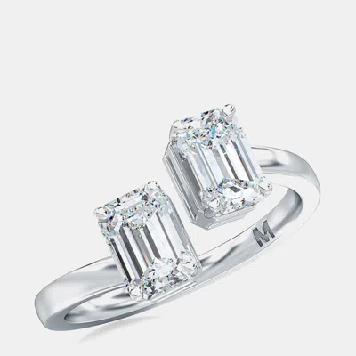 Pre-owned Made By Man 14k Two Stone Solitaire Ring Set (1 Ctw) Us 7