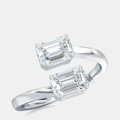 Pre-owned Made By Man 14k Two Stone Solitaire Ring Set (1/3 Ctw) Us 7