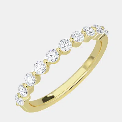 Pre-owned Made By Man 14k Yellow Gold Round 10 Stones Band (1/2 Ctw) Us 7