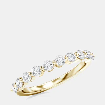 Pre-owned Made By Man 14k Yellow Gold Round 11stones Band (1/3 Ctw) Us 7