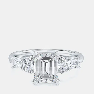 Pre-owned Made By Man 5 Stone Mix Oval Solitaire Ring (1 1/4 Ctw) Us 7