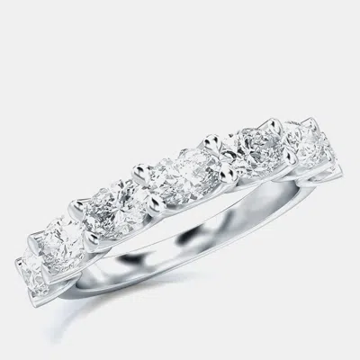 Pre-owned Made By Man Oval Cut 7 Lab Grown Diamonds Set Sideways Band (1 1/2 Ctw) Us 7