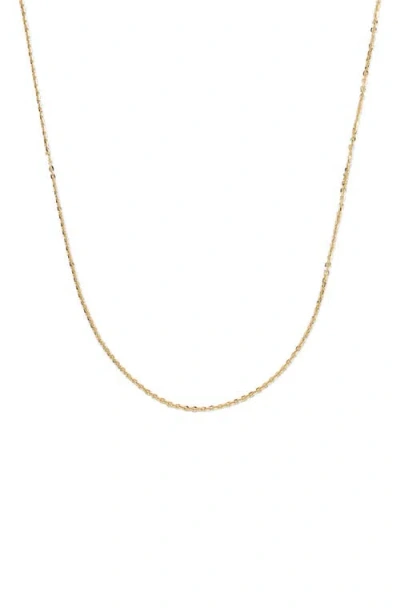 Made By Mary 14k Adjustable Flat Cable Chain In Gold