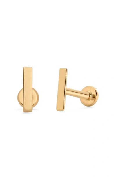 Made By Mary 14k Bar Stud Earring