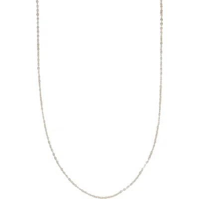 Made By Mary Adjustable Flat Cable Chain In Metallic