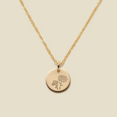 Made By Mary April Birth Flower Necklace In Gold