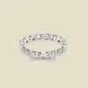 Made By Mary April Birthstone Eternity Ring In Silver