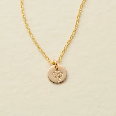 Made By Mary August Birth Flower Necklace In Gold
