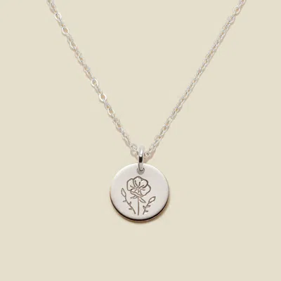 Made By Mary August Birth Flower Necklace In Metallic