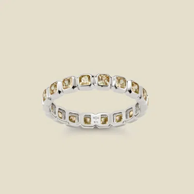 Made By Mary August Birthstone Eternity Ring In Metallic