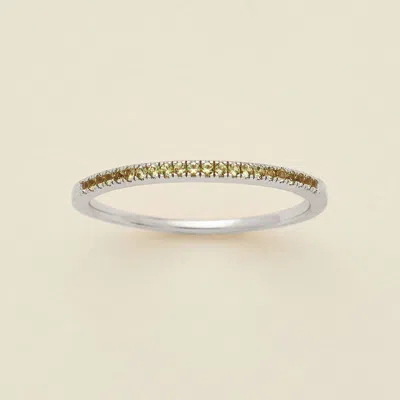 Made By Mary August Birthstone Stacking Ring In Gray