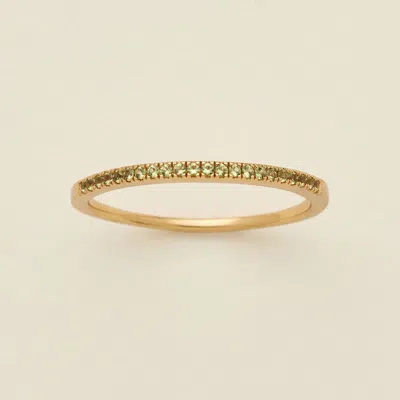 Made By Mary August Birthstone Stacking Ring In Green