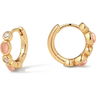 Made By Mary Aura Hoop Earrings In Green