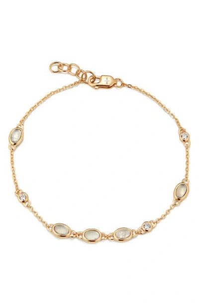 Made By Mary Aura Station Bracelet In Gold