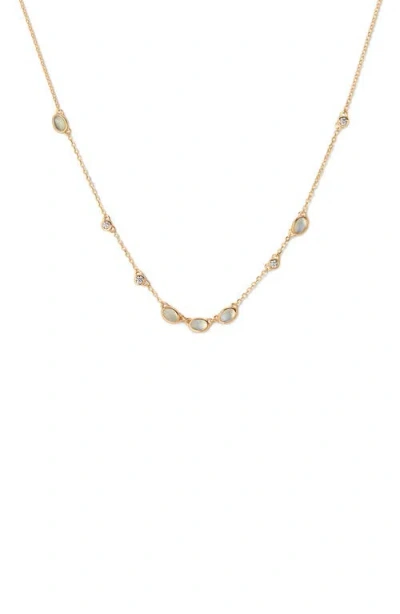 Made By Mary Aura Station Necklace In Gold