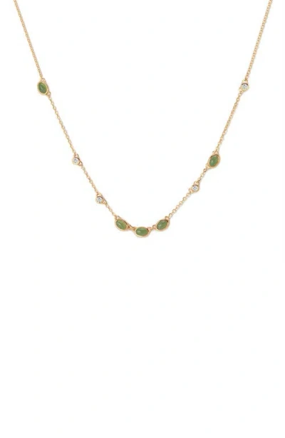 Made By Mary Aura Station Necklace In Gold