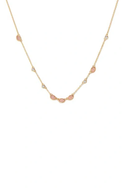 Made By Mary Aura Station Necklace In Gold
