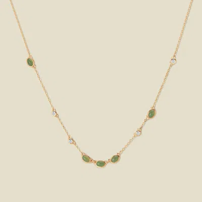 Made By Mary Aura Station Necklace In Gold
