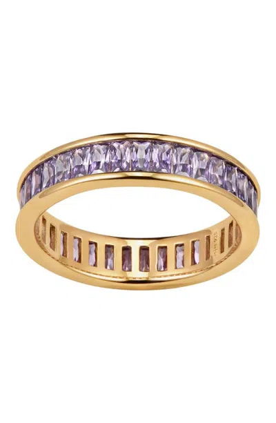 Made By Mary Baguette Birthstone Eternity Ring In Gold