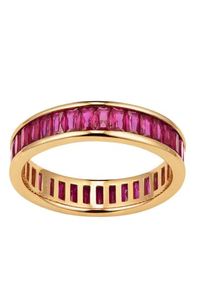 Made By Mary Baguette Birthstone Eternity Ring In Gold