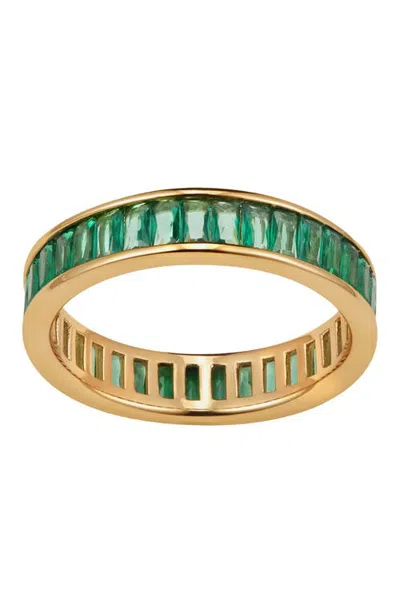 Made By Mary Baguette Birthstone Eternity Ring In May Gold Vermeil