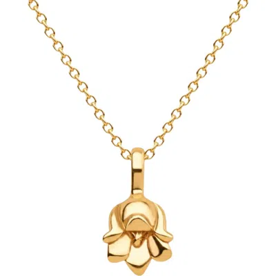 Made By Mary Birth Flower Charm Necklace In Gold Vermeil - May
