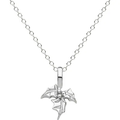 Made By Mary Birth Flower Charm Necklace In Silver - December