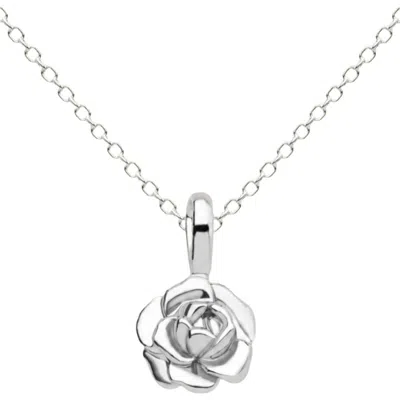 Made By Mary Birth Flower Charm Necklace In Silver - September