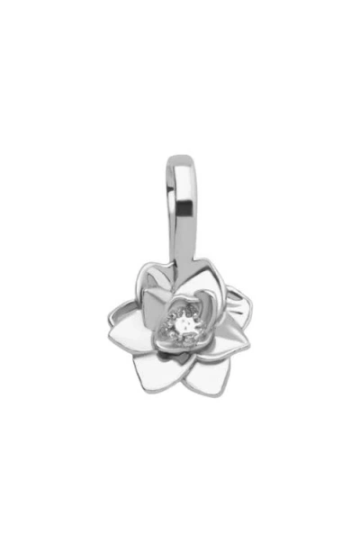Made By Mary Birth Flower Charm In Silver