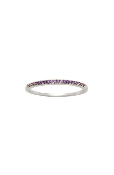 Made By Mary Birthstone Stacking Ring In Silver