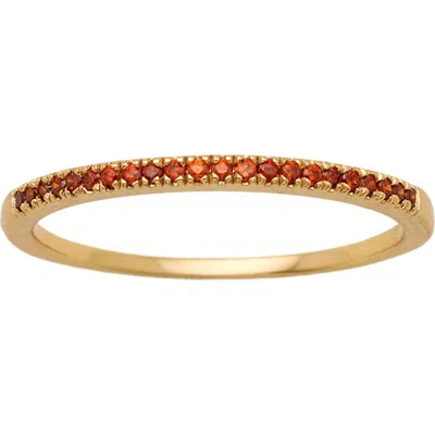 Made By Mary Birthstone Stacking Ring In Orange
