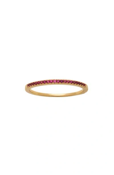 Made By Mary Birthstone Stacking Ring In Red