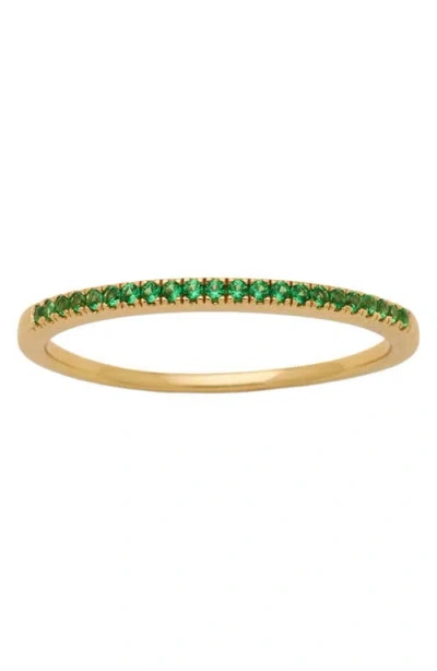 Made By Mary Birthstone Stacking Ring In Green