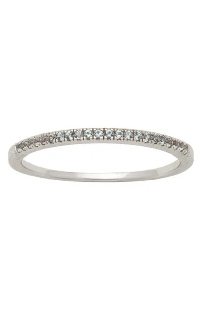 Made By Mary Birthstone Stacking Ring In Silver