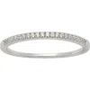 Made By Mary Birthstone Stacking Ring In Silver April